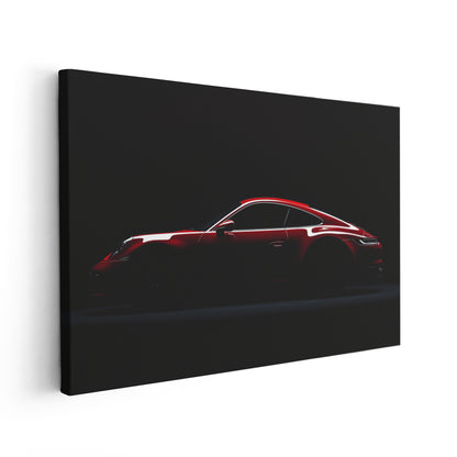 Red Porsche 911 Silhouette