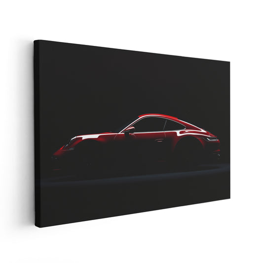 Red Porsche 911 Silhouette
