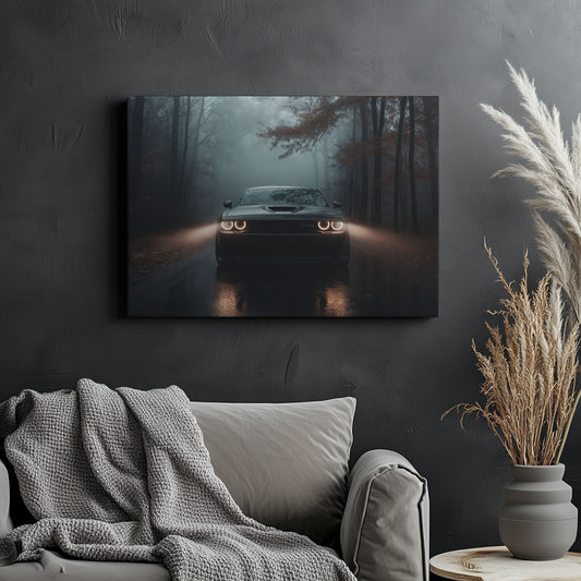 Dodge Challenger Foggy Night