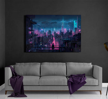 Cyberpunk City Skyline