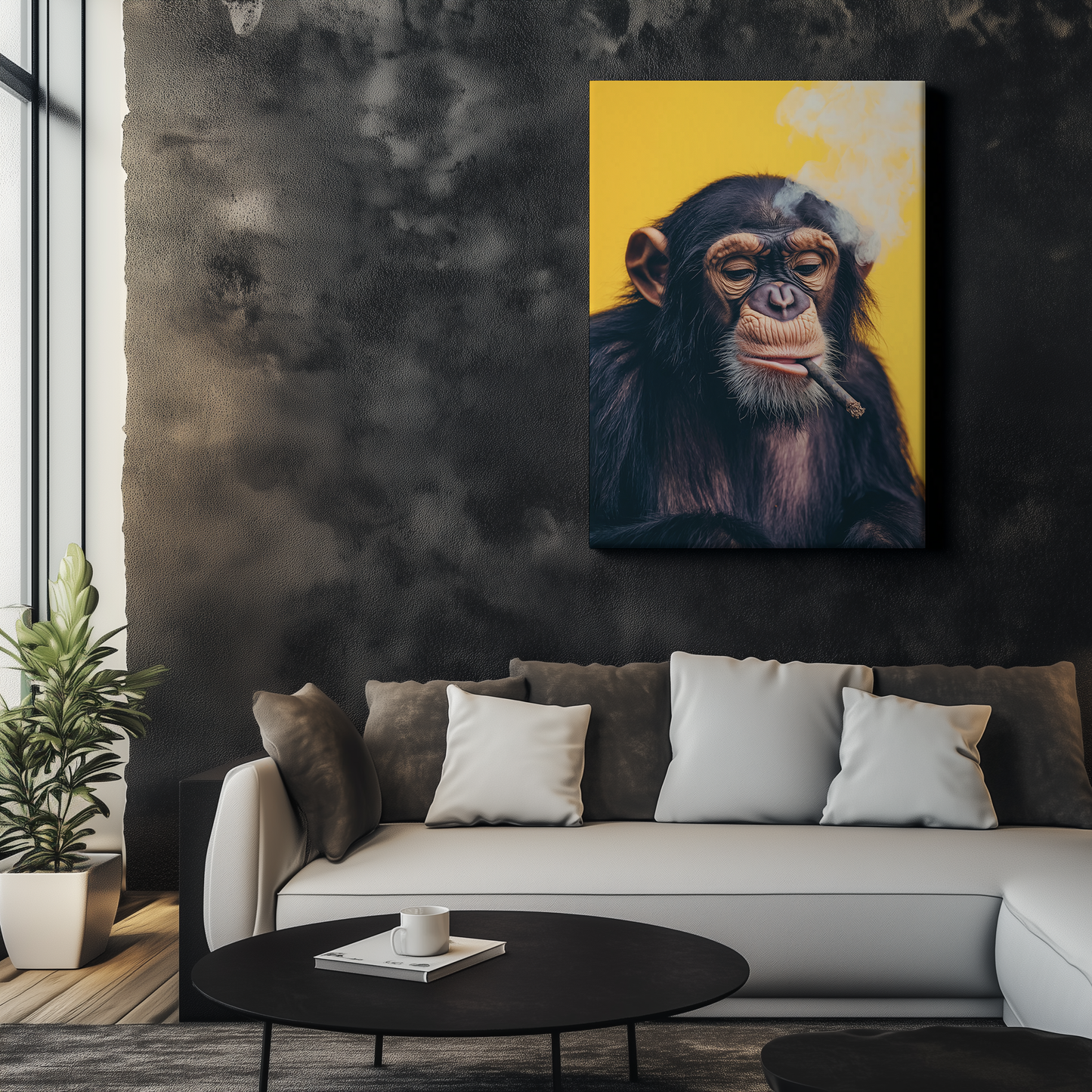 Monkey Smoking a Blunt