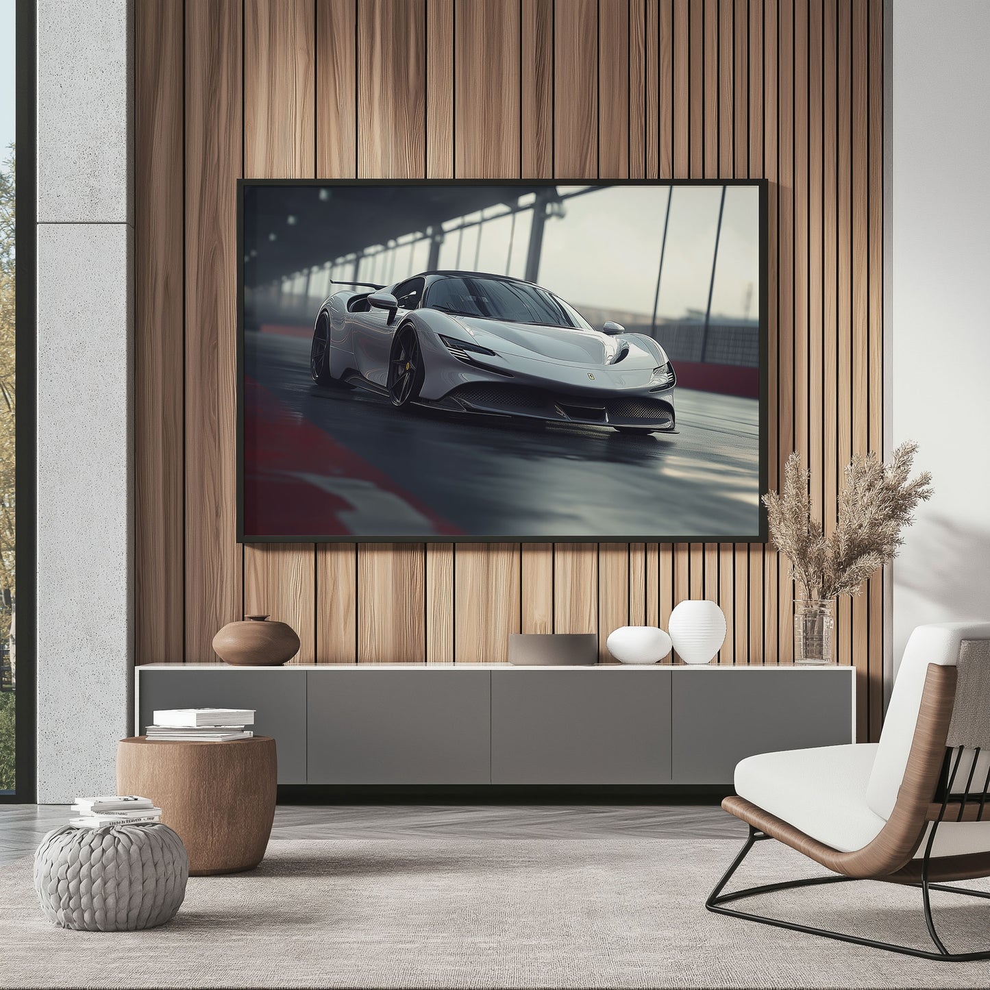White Ferrari SF90