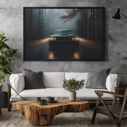 Dodge Challenger Foggy Night