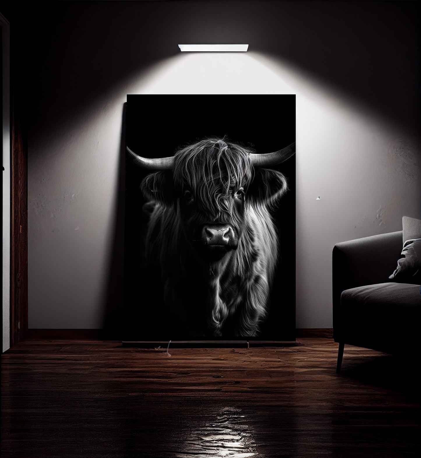 Bull Black & White